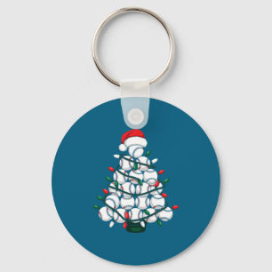 Shirt Baseball Christmas Tree Santa Sports Key Ring