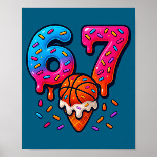 Shirt Basketball Ice Cream Drip 67 Poster