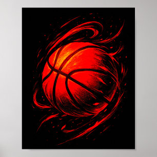 Shirt Basketball Swirl Game Day Poster