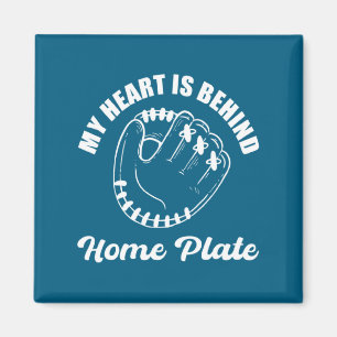 Shirt Behind Home Plate Baseball Coach Magnet