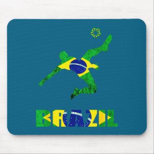 Shirt Brazil Soccer Brazilian Football Player Mouse Pad