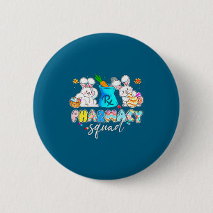 Shirt Bunny Pharmacist Pharmacy Squad Happy 6 Cm Round Badge