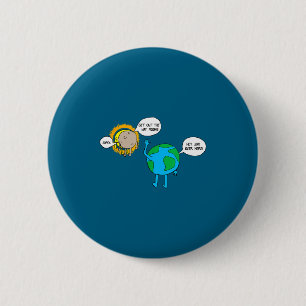 Shirt Cartoon Total Solar Eclipse April 6 Cm Round Badge