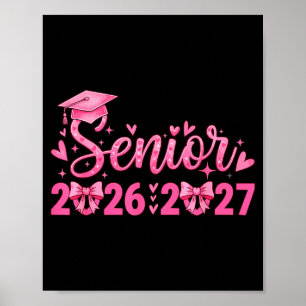 Shirt Coquette Pink Bow Senior 2027 Poster