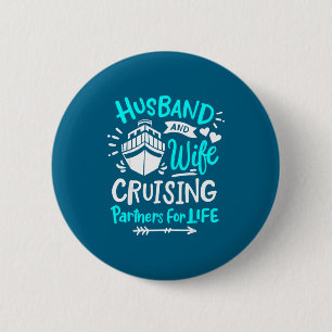 Shirt Cruise Husband Wife 6 Cm Round Badge