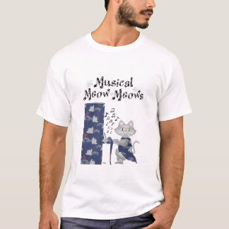 Shirt Cute Cats Love Music Musical Piano