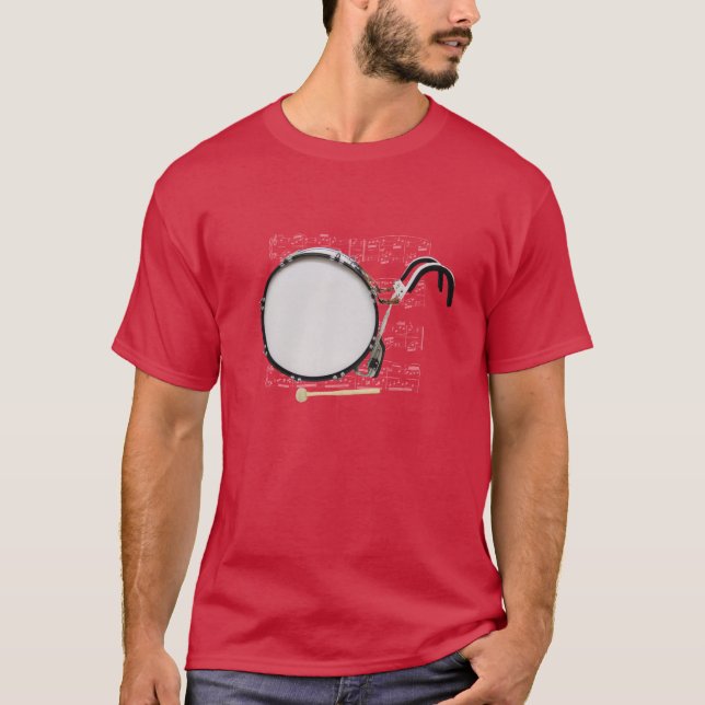 Shirt (dark) Marching Bass Drum (Pick your colour) (Front)