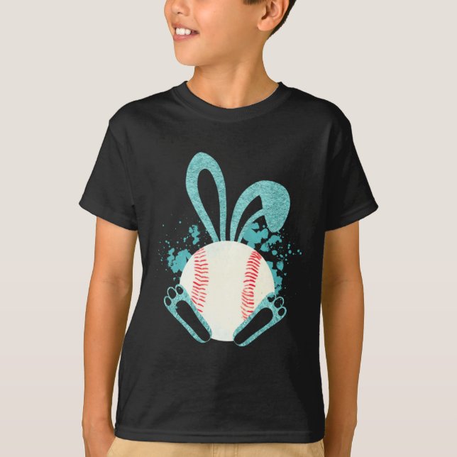 Shirt Easter Bunny Baseball Fan Easter (Front)