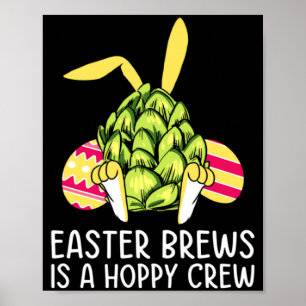 Shirt Easter Bunny Beer Drinking Rabbit Poster