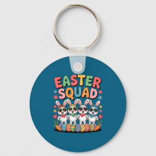 Shirt Easter Squad Bunny Team Matching Key Ring