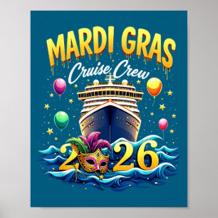 Shirt Family Matching Mardi Gras Cruise Poster