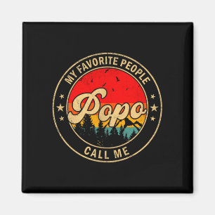 Shirt Favorite Call Popo Retro Papa Magnet