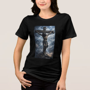 shirt featuring a touching artwork of Jesus Christ