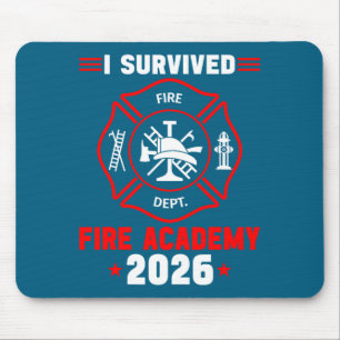 Shirt Fire Academy Graduation Badge Future Mouse Pad