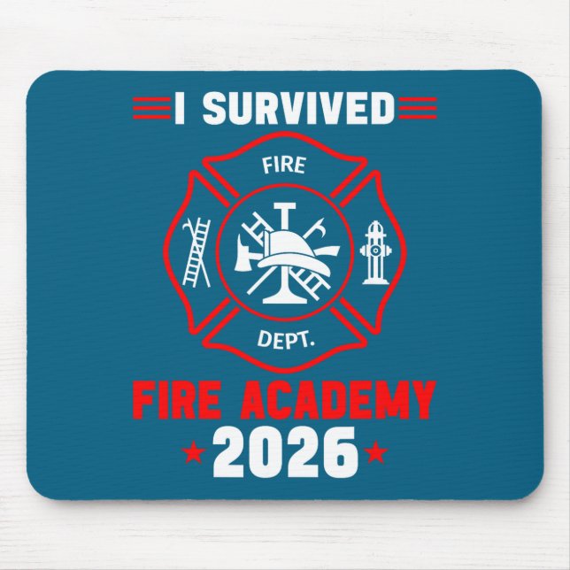 Shirt Fire Academy Graduation Badge Future Mouse Pad (Front)