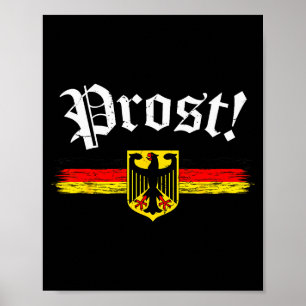 Shirt For Men Women German Flag Prost Vintage Poster