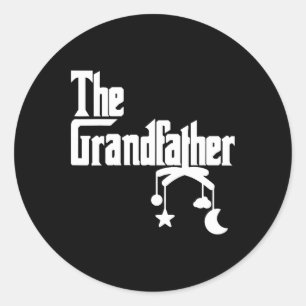 Shirt Funny Father's Day Grandpa Gift Classic Round Sticker