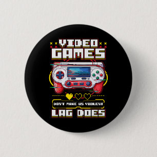 Shirt Gaming Shirts For Men Boys Kids Funny Video 6 Cm Round Badge