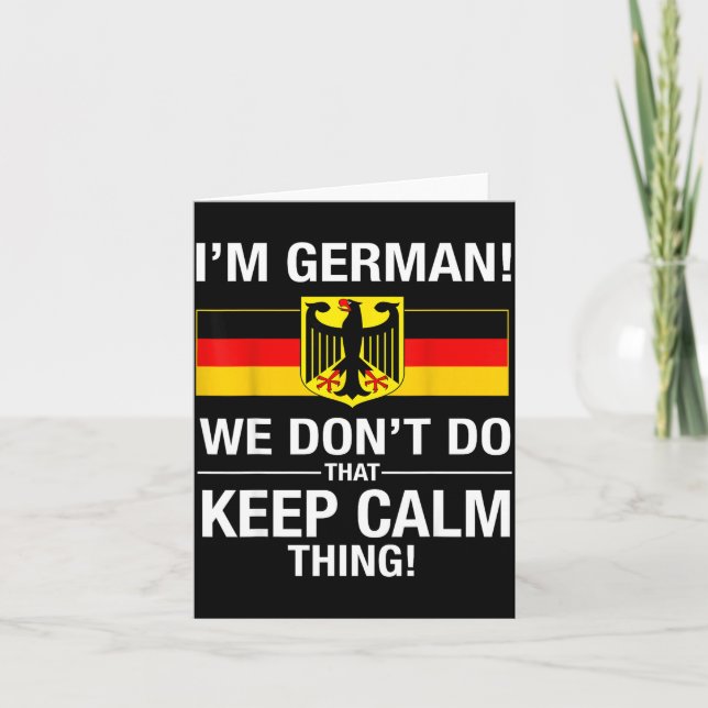Shirt German Don' Keep Calm Card (Front)