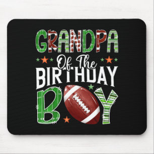 Shirt Grandpa Birthday Game Day Football Mouse Pad