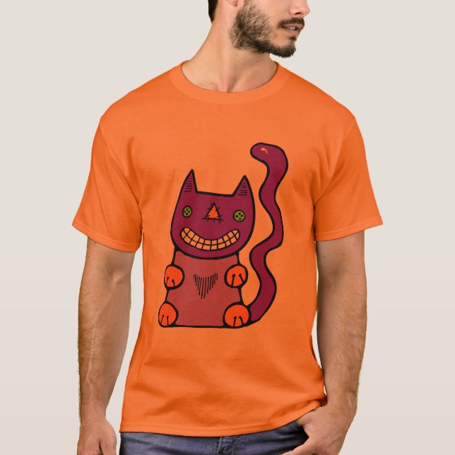 Shirt - Halloween purple cat (Front)