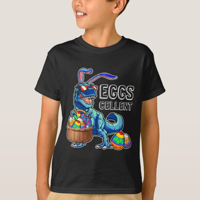 Shirt Happy Easter Dinosaur Eggs Cellent (Front)