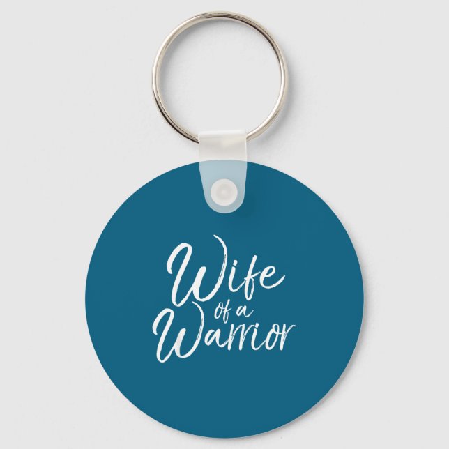 Shirt Husband Cancer Support Gift Wife Key Ring (Front)