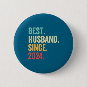 Shirt Husband Since 6 Cm Round Badge