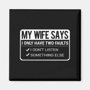 Shirt Husband Wife Married Couple Honeymoon Magnet