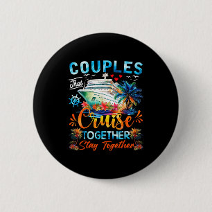 Shirt Husband Wife Partners Cruise Matching 6 Cm Round Badge