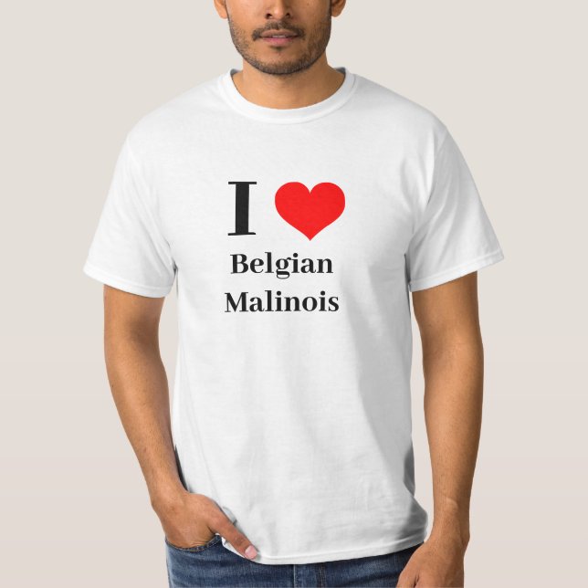 Shirt - I heart Belgian Malinois (Front)