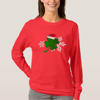 Shirt - Irish Shamrock Santa Christmas