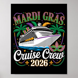 Shirt Mardi Gras Carnival Cruise Crew Poster