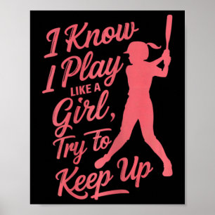 Shirt-o-topia Women's I Know I Play Like A Girl Tr Poster