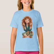 Shirt of girl with colour of blue