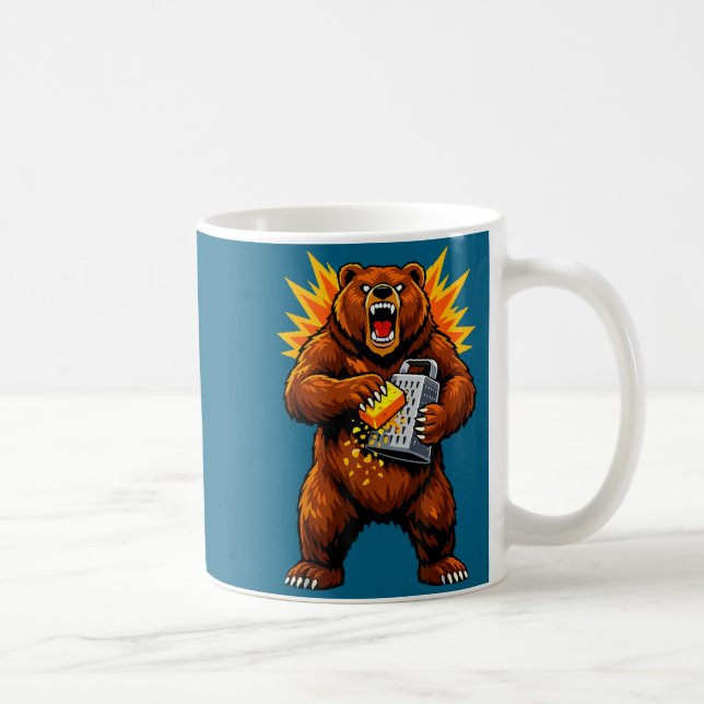 Shirt Retro Bear Grating Cheese Humor Coffee Mug (Right)