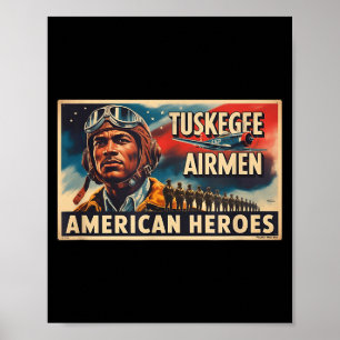 Shirt Retro Black Airmen Black History Poster