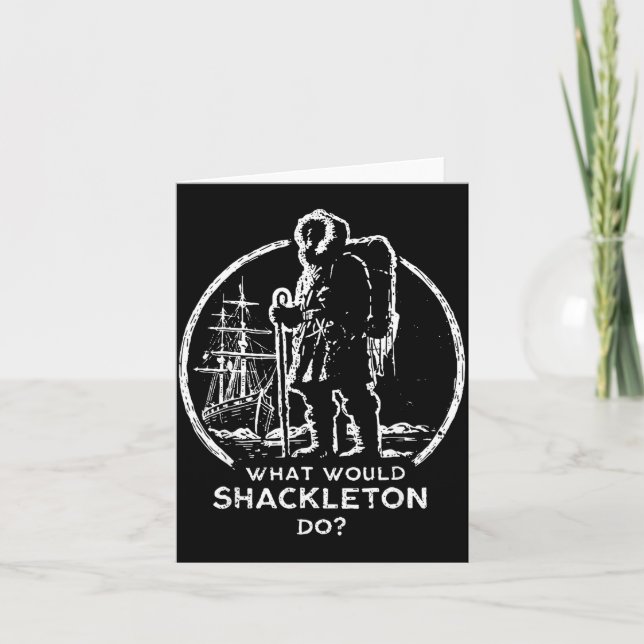 Shirt Shackleton Leadership Energy Managers Retro Card (Front)