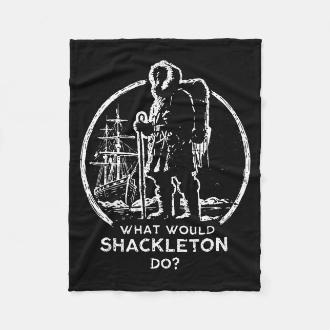 Shirt Shackleton Leadership Energy Managers Retro Fleece Blanket (Front)