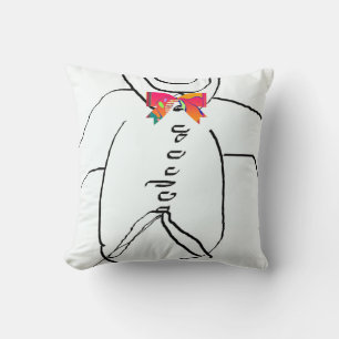 Shirt Silhouette With Bow Fun Kids Cushion