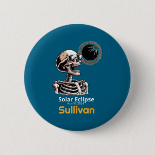 Shirt Skeleton Solar Eclipse Sullivan Indiana 6 Cm Round Badge
