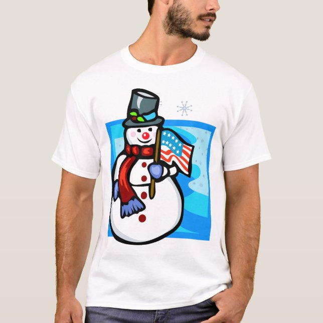 Shirt - Snowman & Flag (Front)