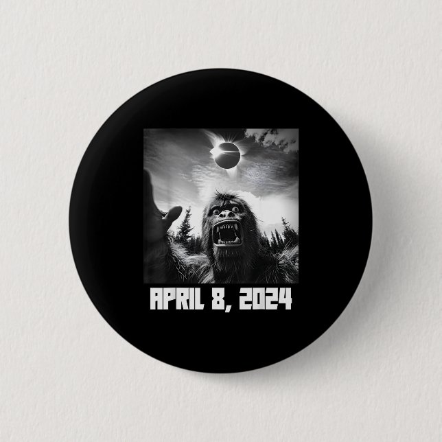 Shirt Solar Eclipse Totality April 8 6 Cm Round Badge (Front)