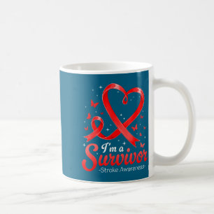 Shirt Survivor Stroke Awareness Red Butterfly Coffee Mug