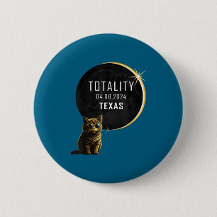 Shirt Texas Total Solar Eclipse Cat 6 Cm Round Badge