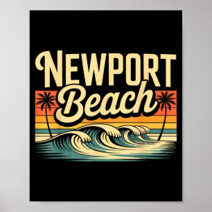 Shirt That Says Newport Beach Simple City  Poster