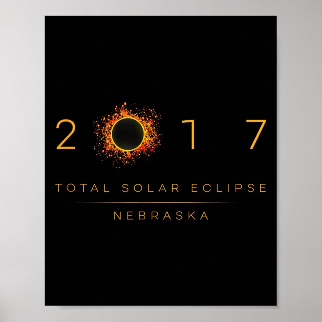 Shirt Total Solar Eclipse Nebraska 2017 Poster (Front)