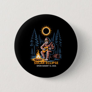 Shirt Total Solar Eclipse Spain Bigfoot 6 Cm Round Badge