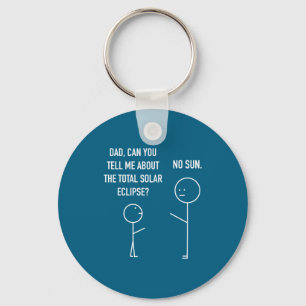 Shirt Total Solar Eclipse Stick Figure Key Ring