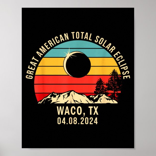 Shirt Waco Tx Texas Total Solar Poster (Front)